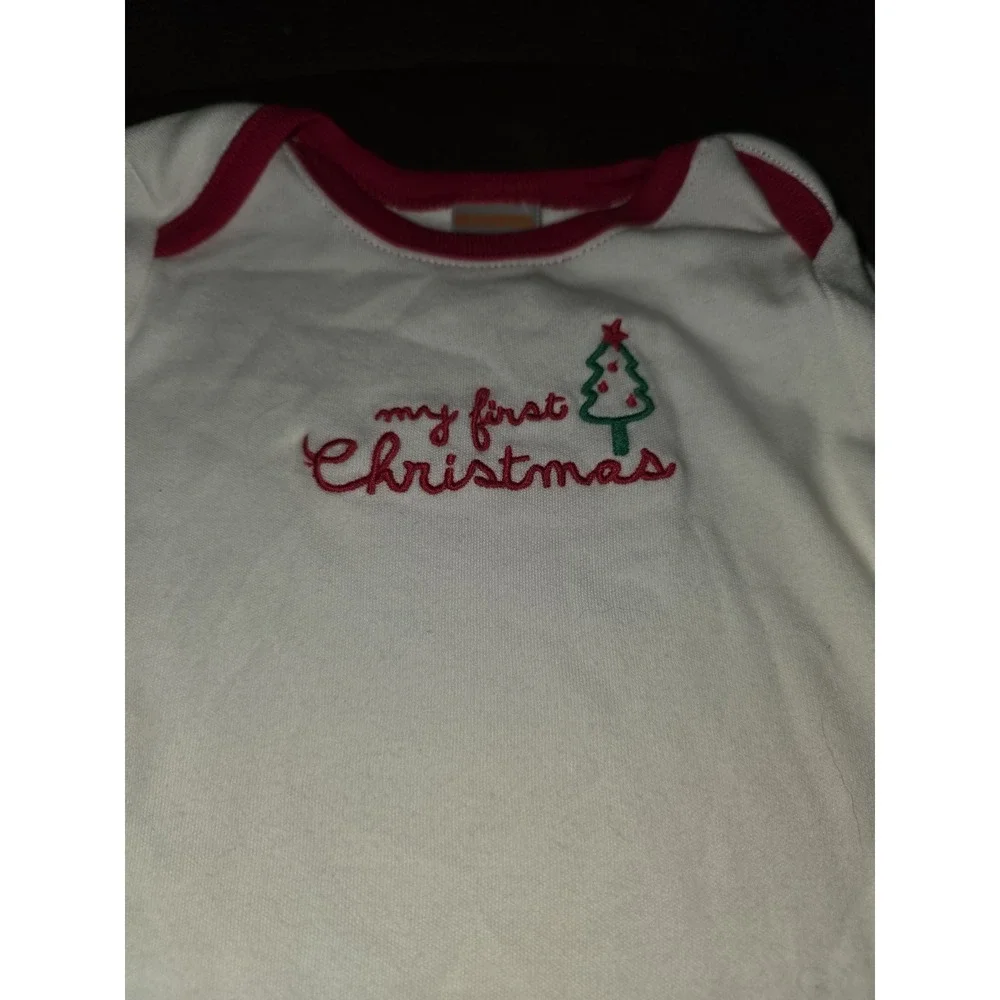 Gymboree outlet holiday shop my 1st Christmas bodysuit onsie 3 6‎ months